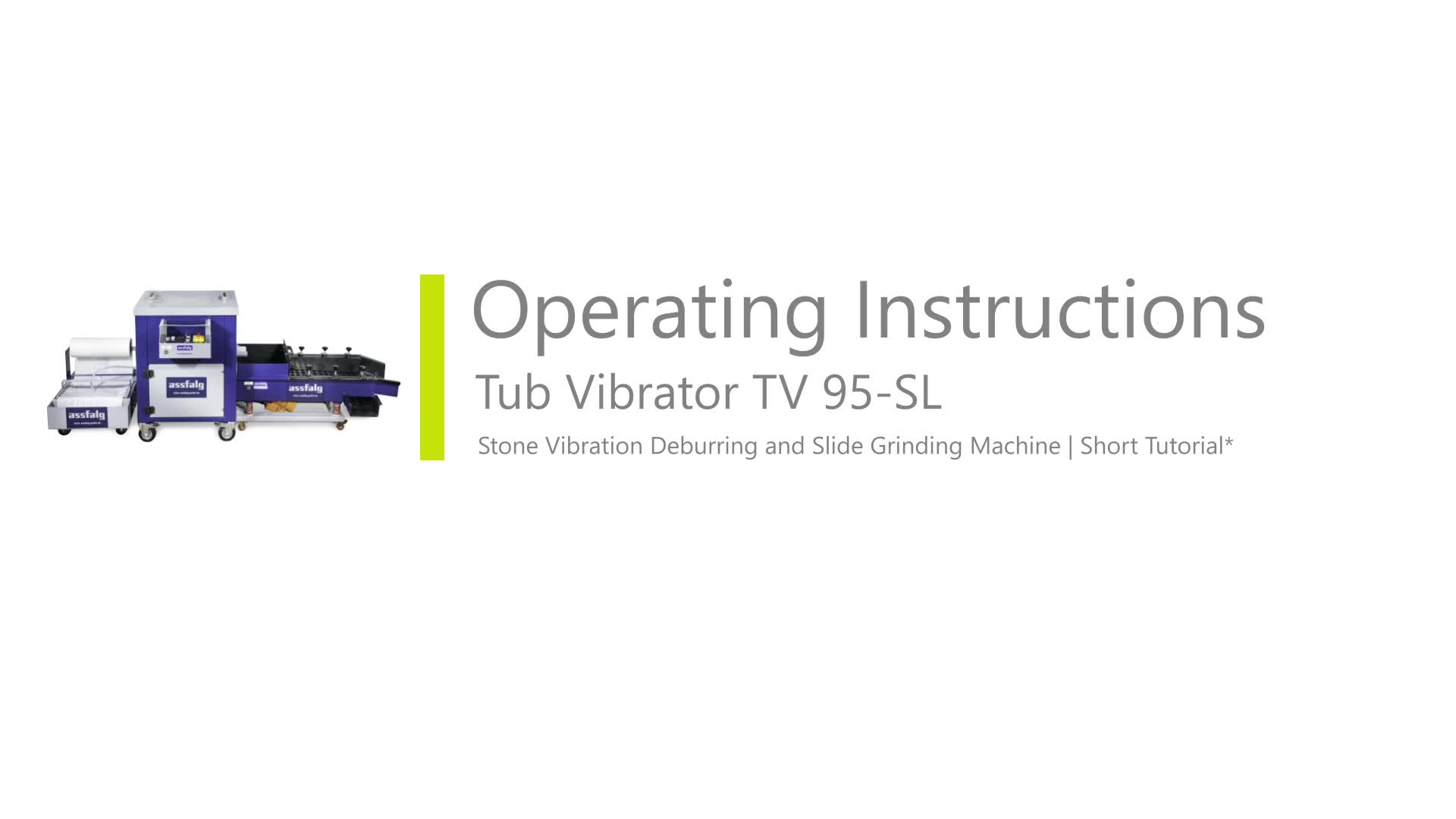 Slide Grinding Tub Vibrtator TV 95-SL