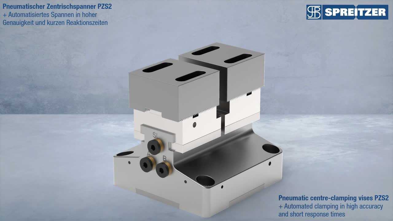 SPREITZER Pneumatischer Zentrischspanner PZS² | Pneumatic centre-clamping vises PZS²